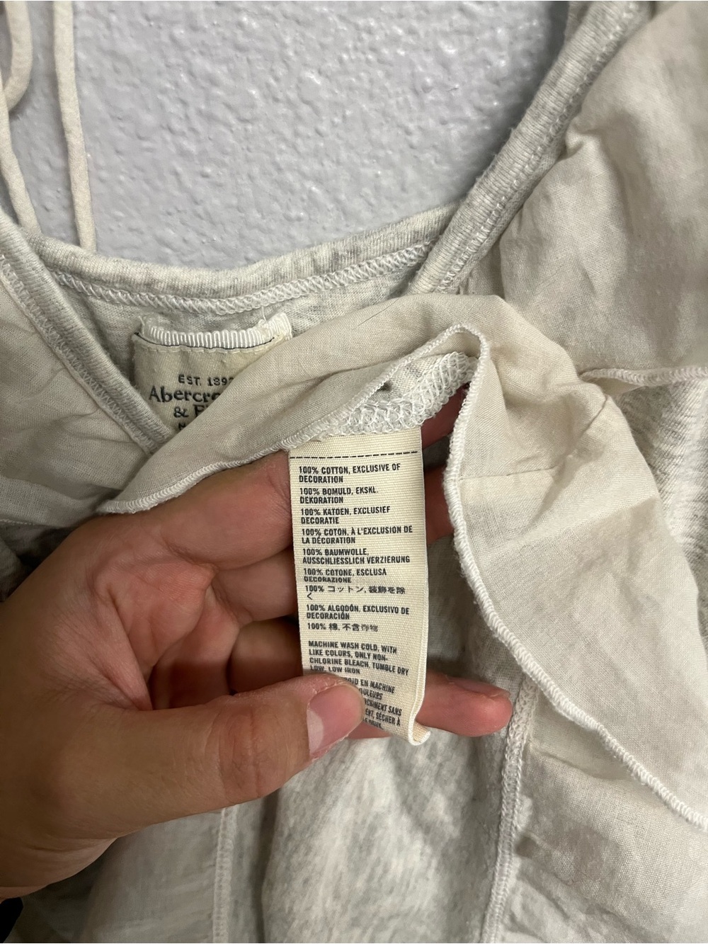 Abercrombie & Fitch Cream Ruffle Tank Top - Picture 6 of 6
